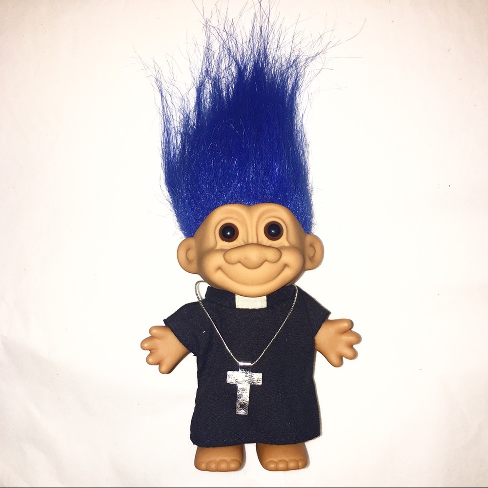 Vintage Rare Priest Troll Doll Collectable Toy